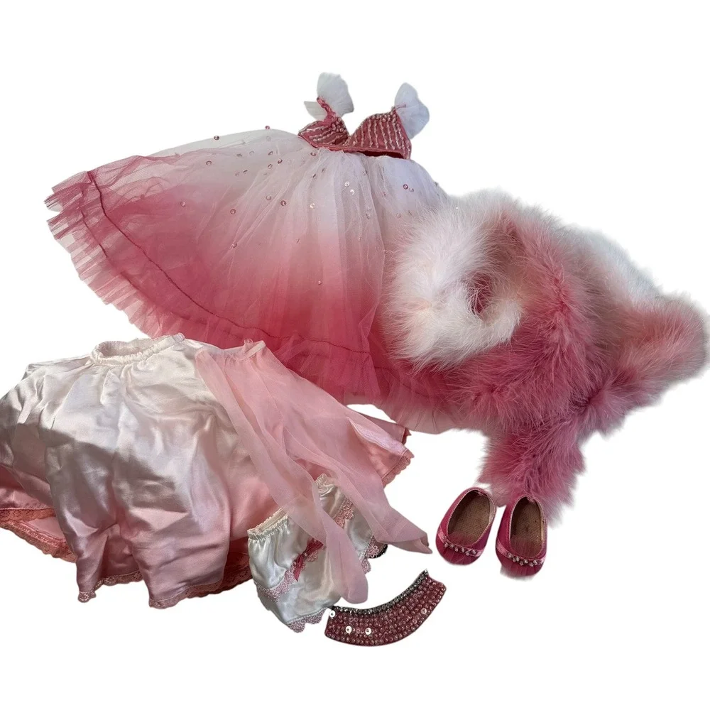 TERRI LEE Doll Outfit Pink Ombre Tulle Sequin Ballerina Set Girl's Vintage